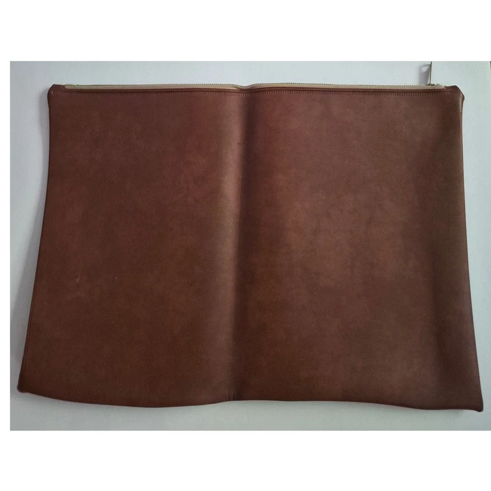 Amway Portfolio Document Holder Bag Brown Faux Leather Zippered Pro Pouch